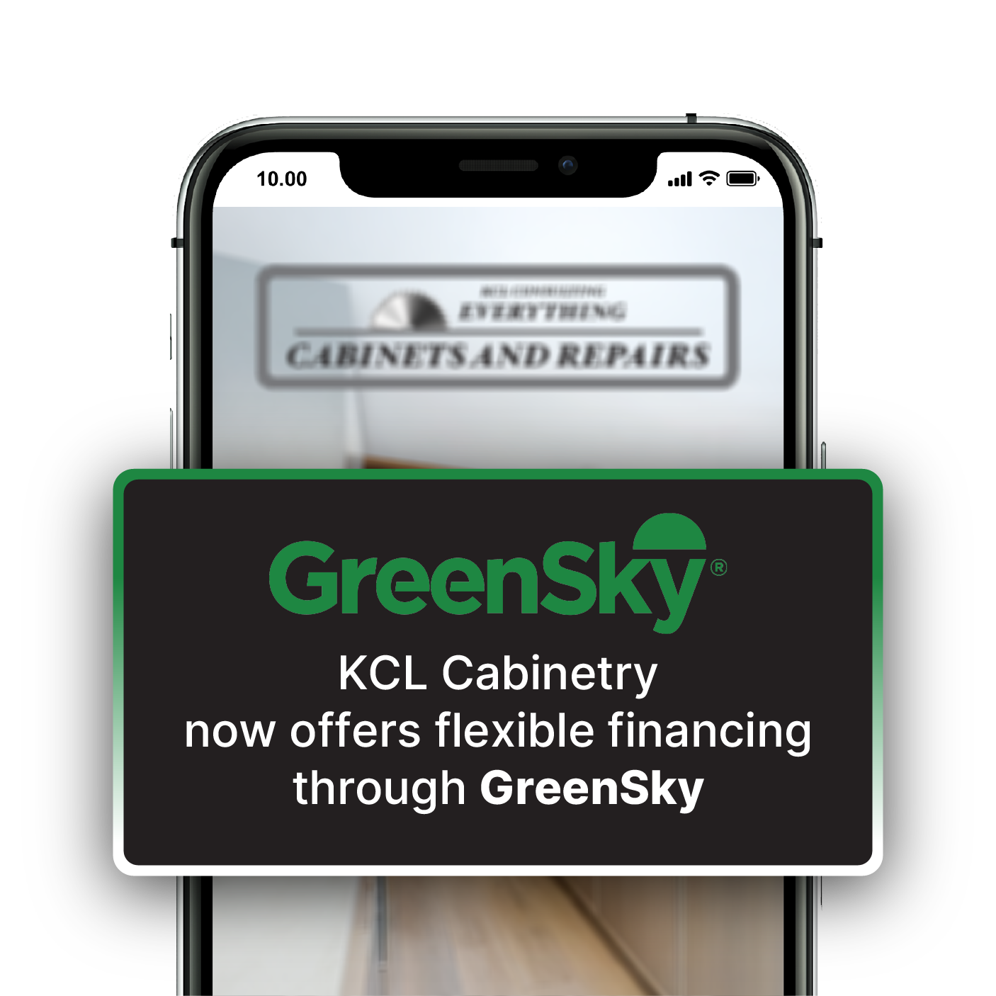 GreenSky financing on phone